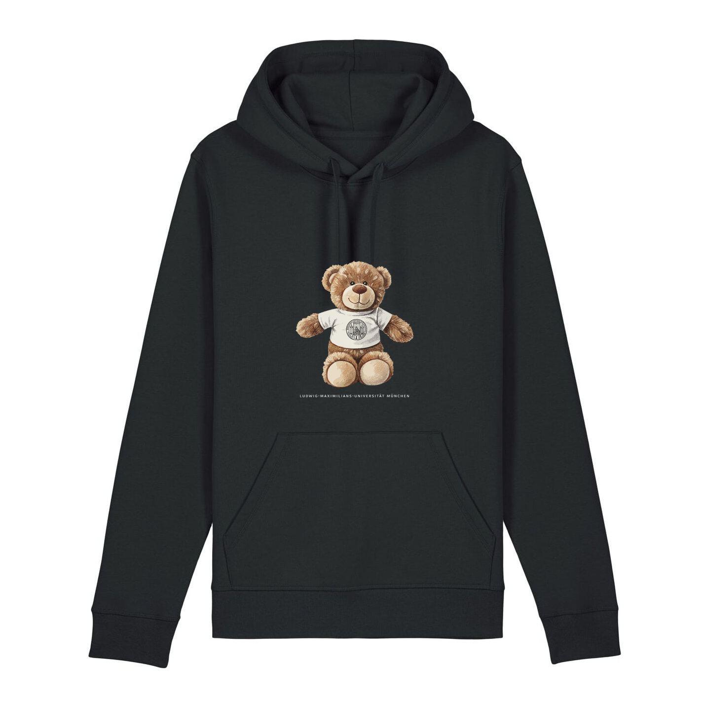 Hoodie LMU-Bär schwarz