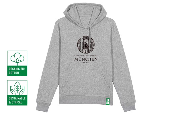 LMU seal hoodie - unisex, grey and cosy